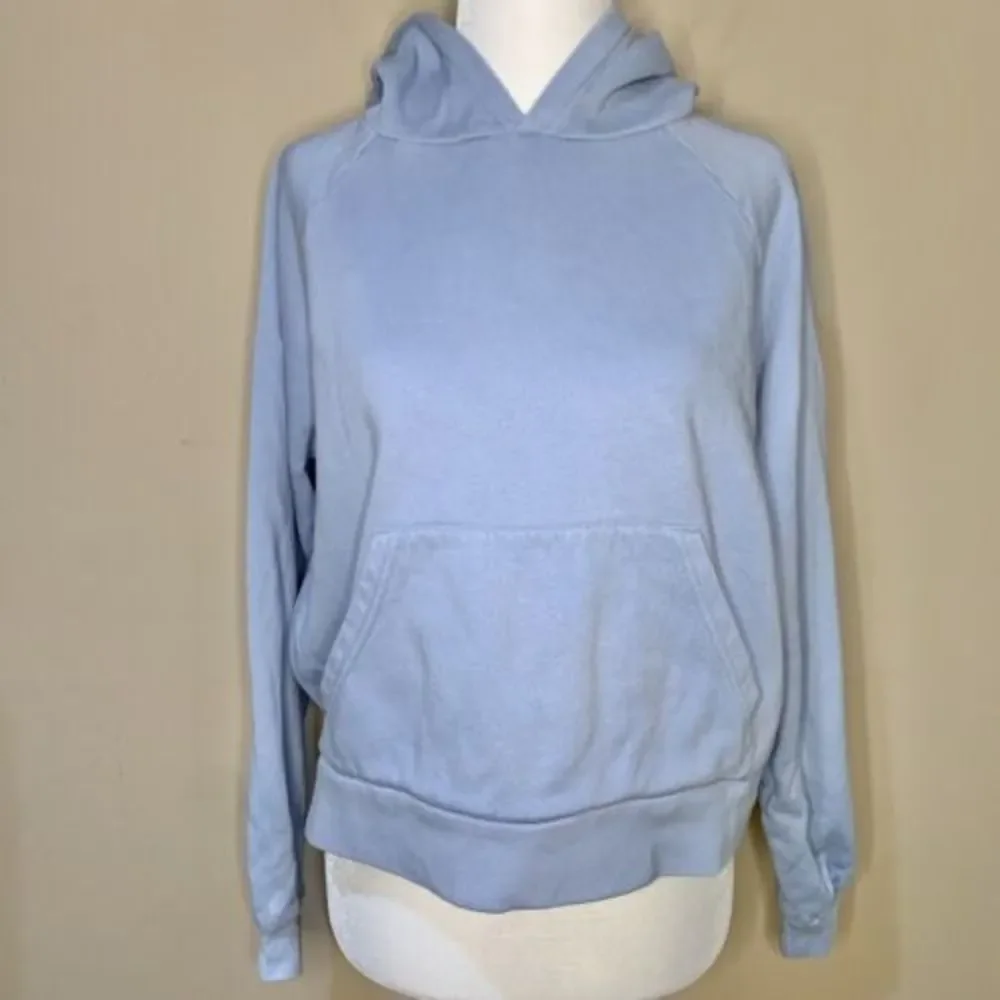 Sezane Hoodie Pullover Sweatshirt Sweat Pacey Sky Blue Women’s Size Extra Small - Picture 10 of 10